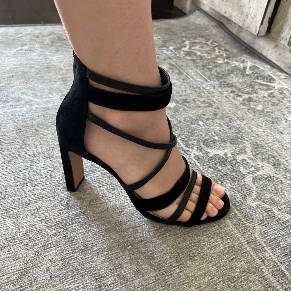 Vince Camuto black strappy heels